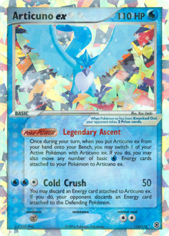 Articuno ex z edície FireRed & LeafGreen, karta č.114