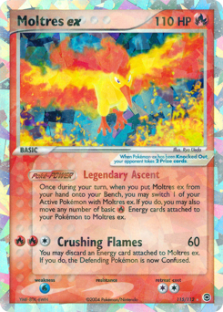 Moltres ex z edície FireRed & LeafGreen, karta č.115