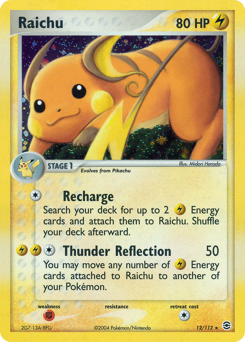 Raichu z edície FireRed & LeafGreen, karta č.12