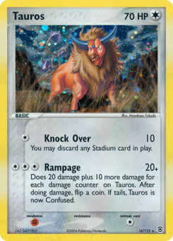 Tauros z edície FireRed & LeafGreen, karta č.16