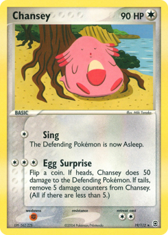 Chansey z edície FireRed & LeafGreen, karta č.19