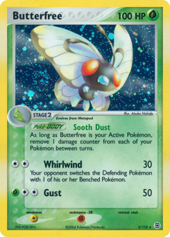 Butterfree z edície FireRed & LeafGreen, karta č.2