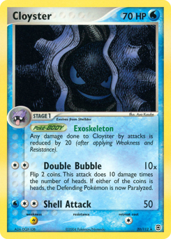 Cloyster z edície FireRed & LeafGreen, karta č.20
