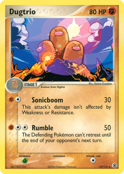 Dugtrio z edície FireRed & LeafGreen, karta č.22