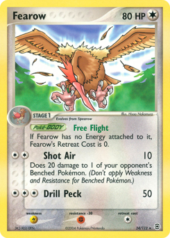 Fearow z edície FireRed & LeafGreen, karta č.24
