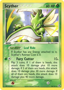 Scyther z edície FireRed & LeafGreen, karta č.29