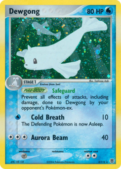 Dewgong z edície FireRed & LeafGreen, karta č.3