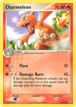 Charmeleon z edície FireRed & LeafGreen, karta č.31