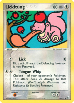 Lickitung z edície FireRed & LeafGreen, karta č.37