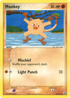 Mankey z edície FireRed & LeafGreen, karta č.38