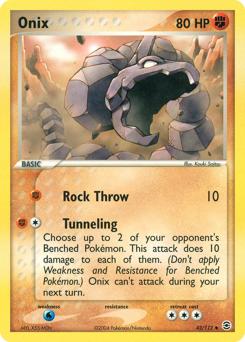 Onix z edície FireRed & LeafGreen, karta č.42