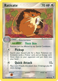 Raticate z edície FireRed & LeafGreen, karta č.48