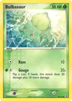 Bulbasaur z edície FireRed & LeafGreen, karta č.55