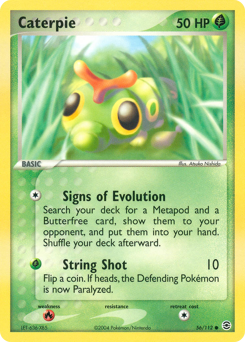 Caterpie z edície FireRed & LeafGreen, karta č.56
