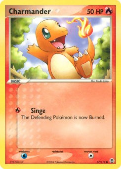 Charmander z edície FireRed & LeafGreen, karta č.57