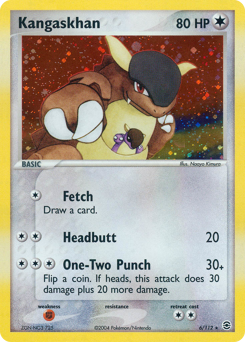 Kangaskhan z edície FireRed & LeafGreen, karta č.6