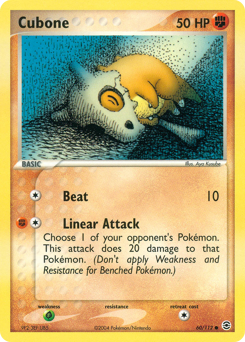 Cubone z edície FireRed & LeafGreen, karta č.60