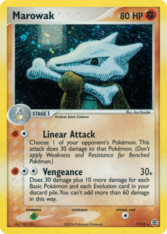 Marowak z edície FireRed & LeafGreen, karta č.7