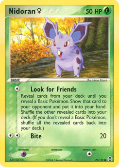Nidoran ♀ z edície FireRed & LeafGreen, karta č.70