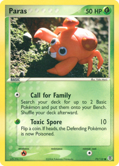 Paras z edície FireRed & LeafGreen, karta č.72