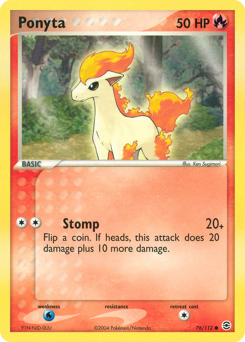 Ponyta z edície FireRed & LeafGreen, karta č.76