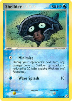 Shellder z edície FireRed & LeafGreen, karta č.79