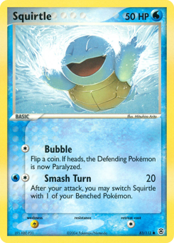 Squirtle z edície FireRed & LeafGreen, karta č.83