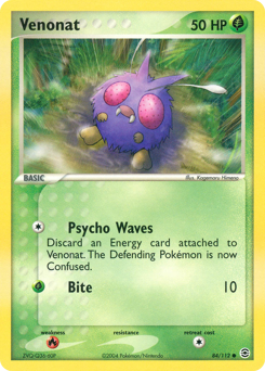 Venonat z edície FireRed & LeafGreen, karta č.84