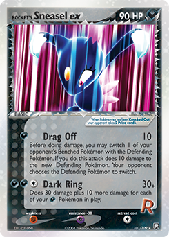 Rocket's Sneasel ex z edície Team Rocket Returns, karta č.103