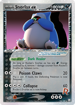 Snorlax, ukážková karta
