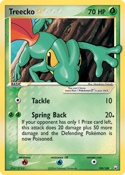 Treecko ★ z edície Team Rocket Returns, karta č.109