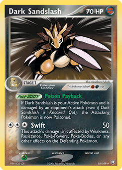 Dark Sandslash z edície Team Rocket Returns, karta č.18