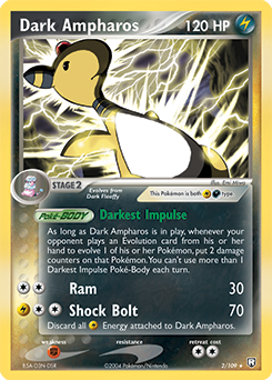 Dark Ampharos z edície Team Rocket Returns, karta č.2
