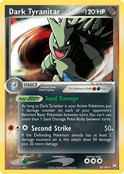 Dark Tyranitar z edície Team Rocket Returns, karta č.20