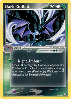 Dark Golbat z edície Team Rocket Returns, karta č.34