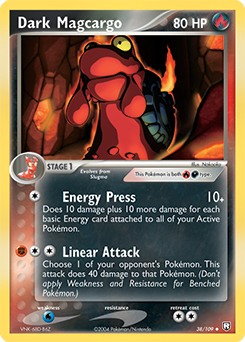Dark Magcargo z edície Team Rocket Returns, karta č.38