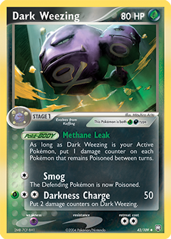 Dark Weezing z edície Team Rocket Returns, karta č.42