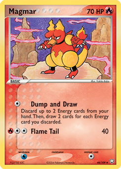 Magmar z edície Team Rocket Returns, karta č.44