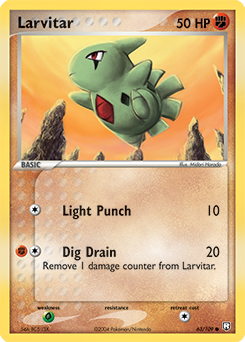 Larvitar z edície Team Rocket Returns, karta č.63