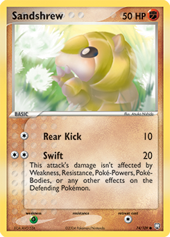 Sandshrew z edície Team Rocket Returns, karta č.74