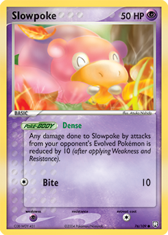 Slowpoke z edície Team Rocket Returns, karta č.76