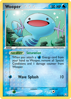 Wooper z edície Team Rocket Returns, karta č.81