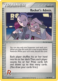 Rocket's Admin. z edície Team Rocket Returns, karta č.86