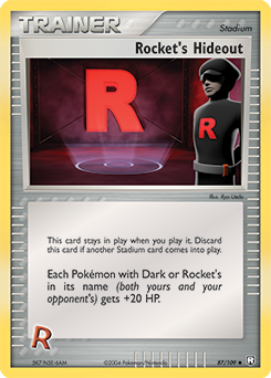 Rocket's Hideout z edície Team Rocket Returns, karta č.87