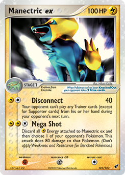 Manectric ex z edície Deoxys, karta č.101