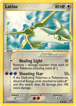 Latias ★ z edície Deoxys, karta č.105