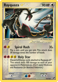 Rayquaza ★ z edície Deoxys, karta č.107