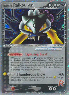 Rocket's Raikou ex z edície Deoxys, karta č.108