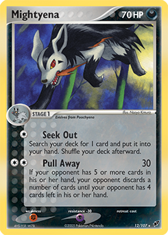 Mightyena z edície Deoxys, karta č.12