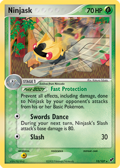Ninjask z edície Deoxys, karta č.13